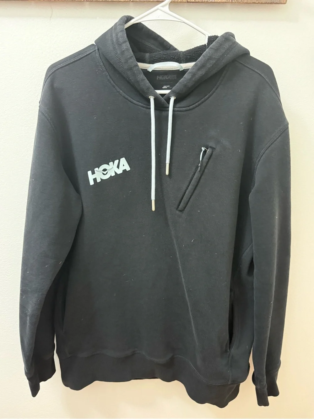 HOKA Men's Black Hooded Pullover Sweatshirt